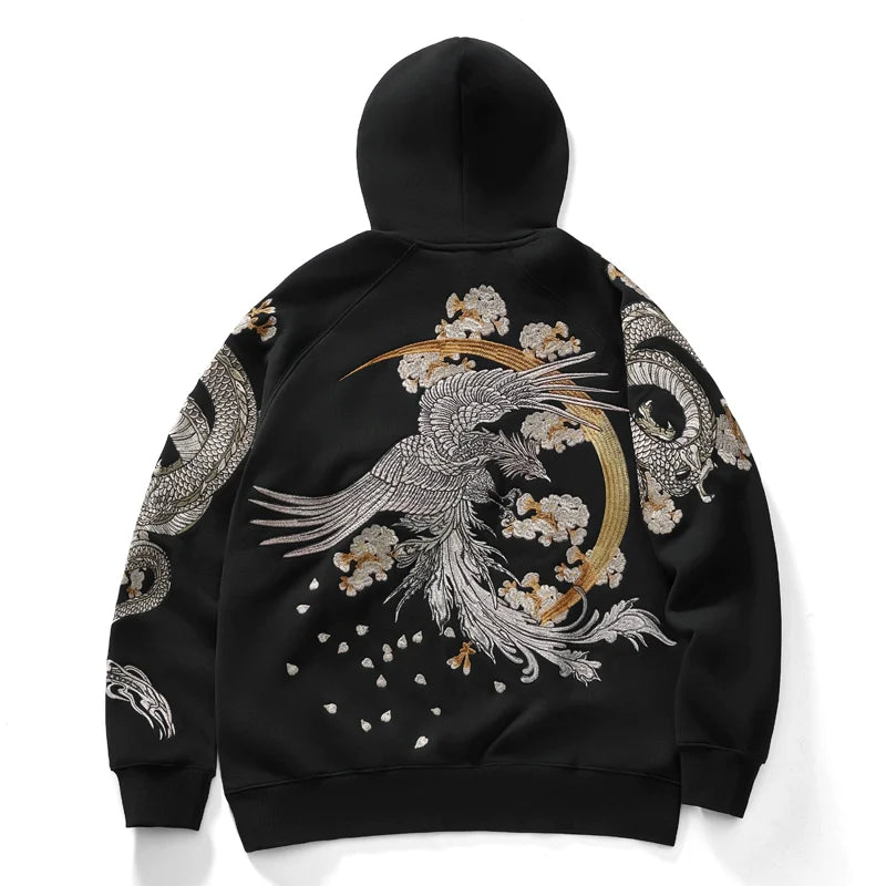 Harmony Phoenix Embroidered Hoodie